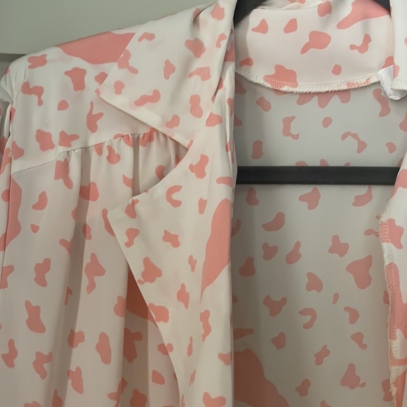 Vintage HHR lightweight print open front blazer with shoulder pads! - Picture 5 of 8